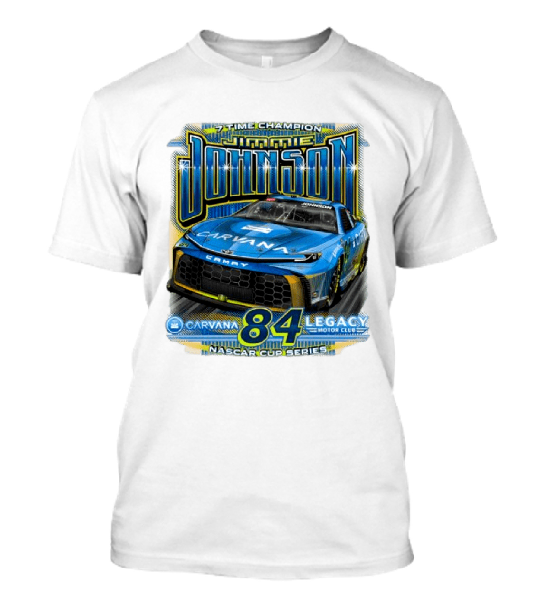 7 Time Champion Jimmie Johnson Carvana 84 Legacy Motor Club Nascar Cup Series T-Shirt