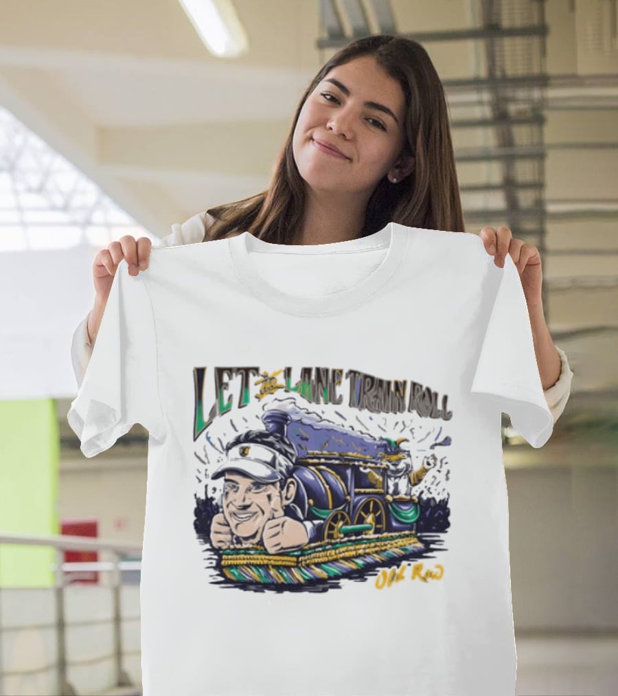 Let The Lane Train Roll Old Row Train Caricature Engineer T-Shirt