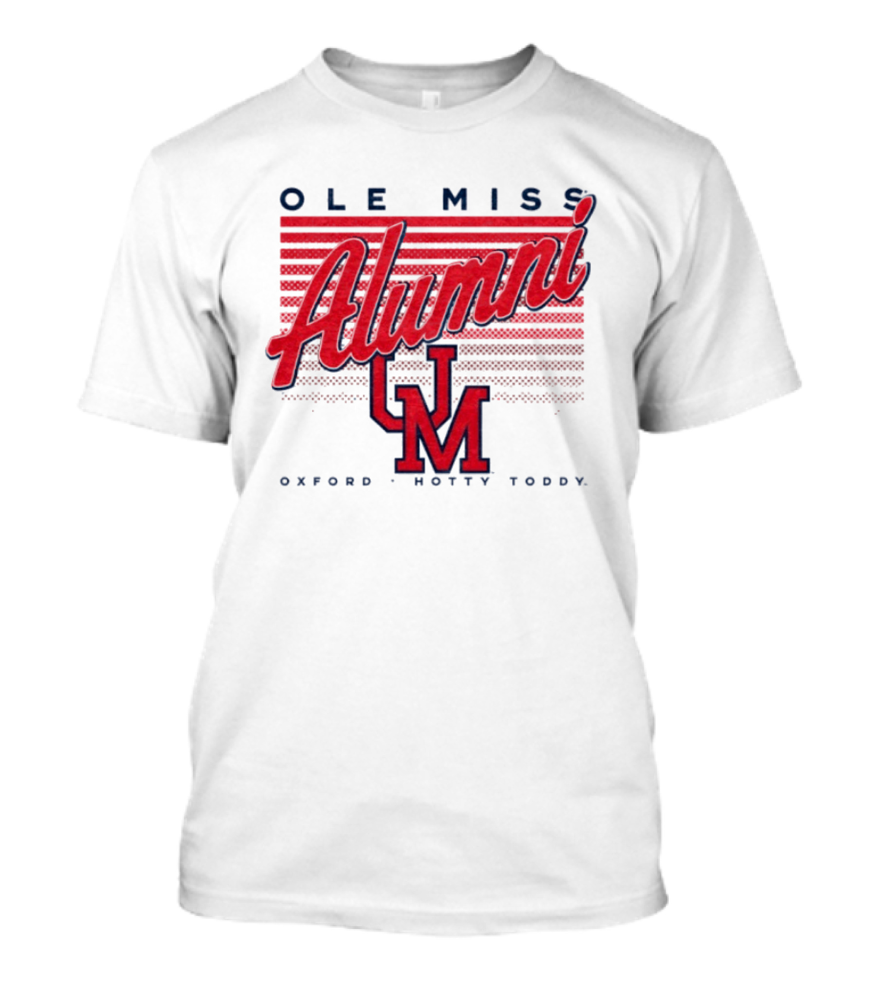 Ole Miss Alumni UM Oxford Hotty Toddy Stripes T-Shirt