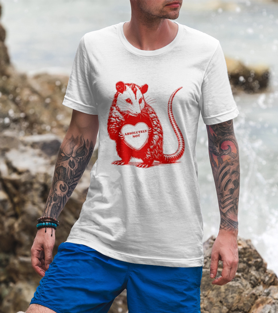 Absolutely Not Valentine Opossum Heart T-Shirt