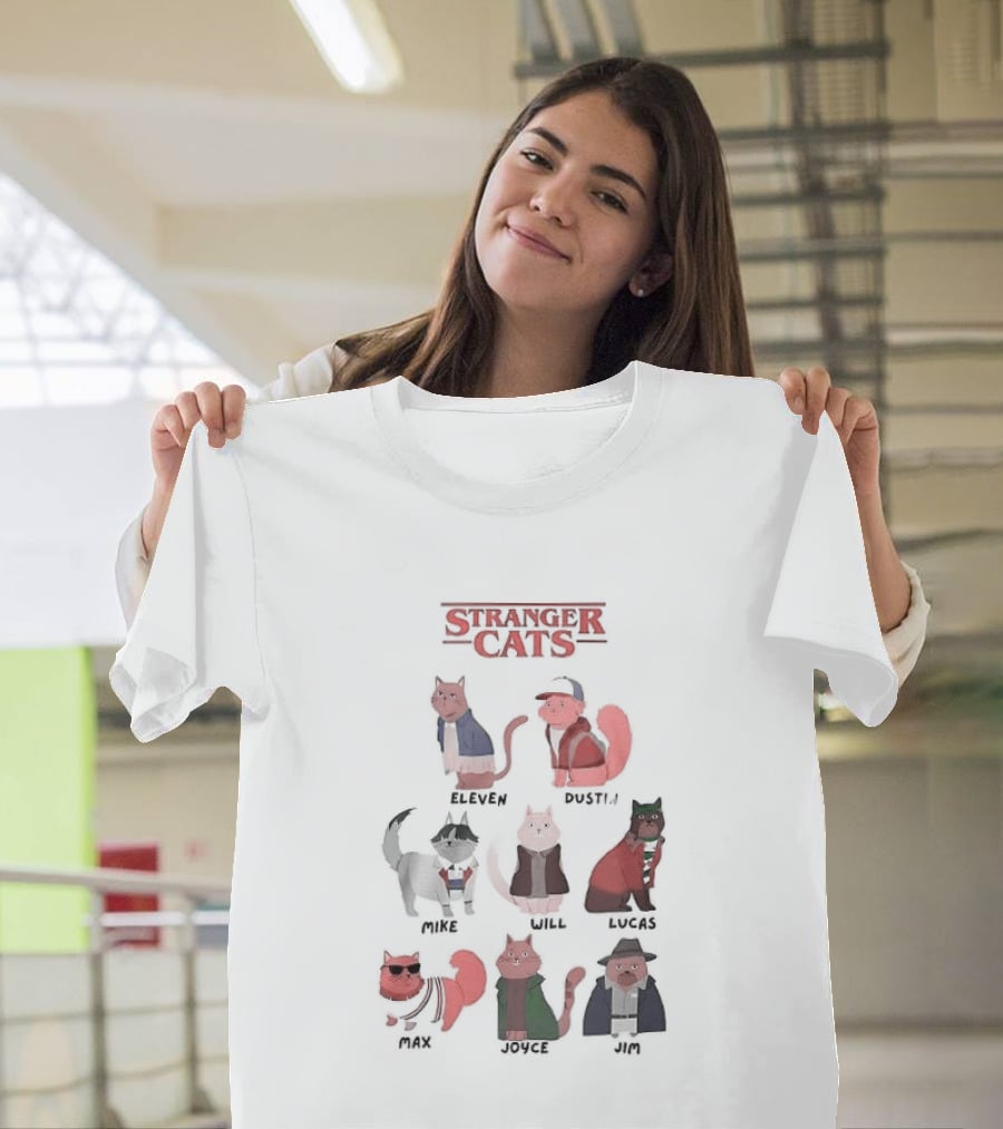 Stranger Cats Eleven Dustin Mike Will Max Hopper 2023 T-Shirt