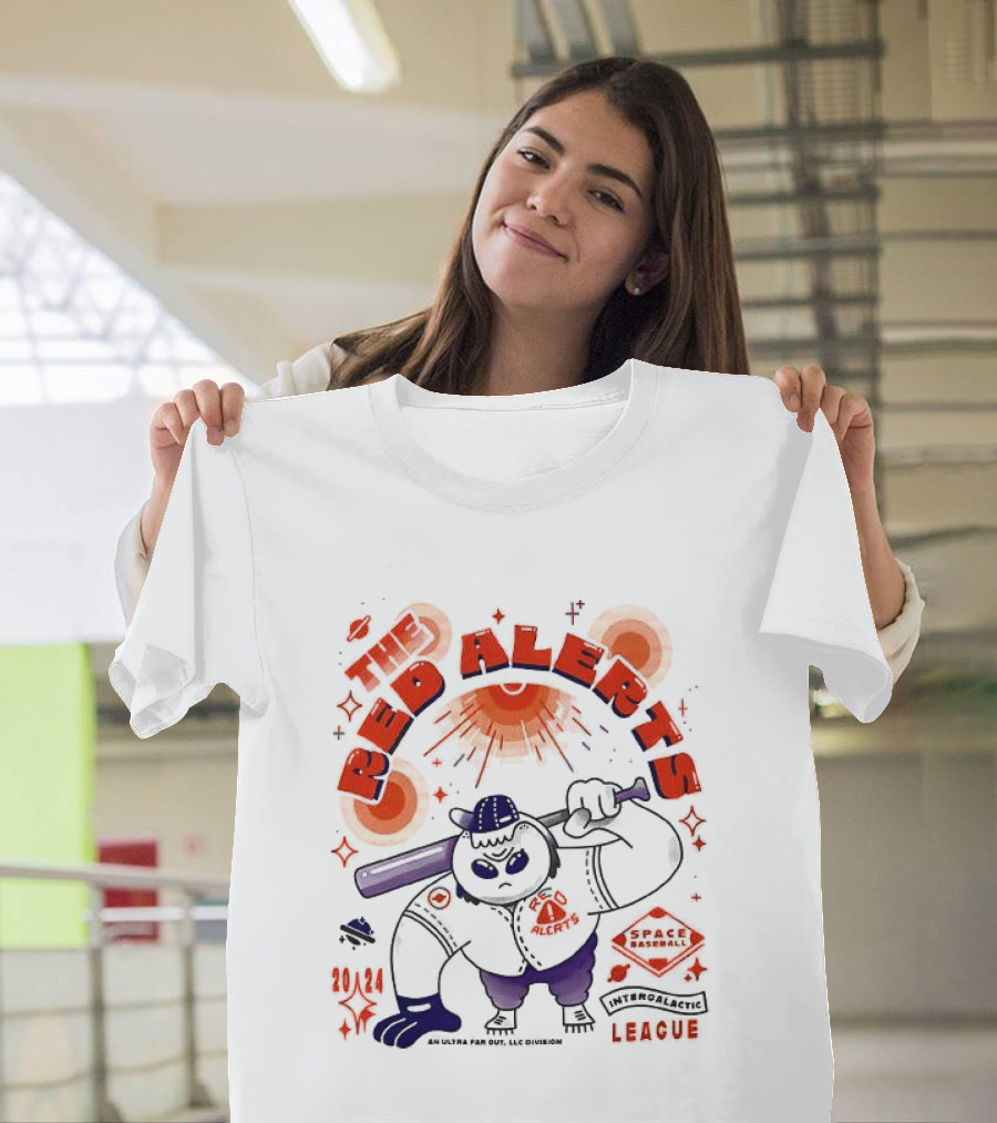 Space Cowbear League Red Alerts Team Fan T-Shirt