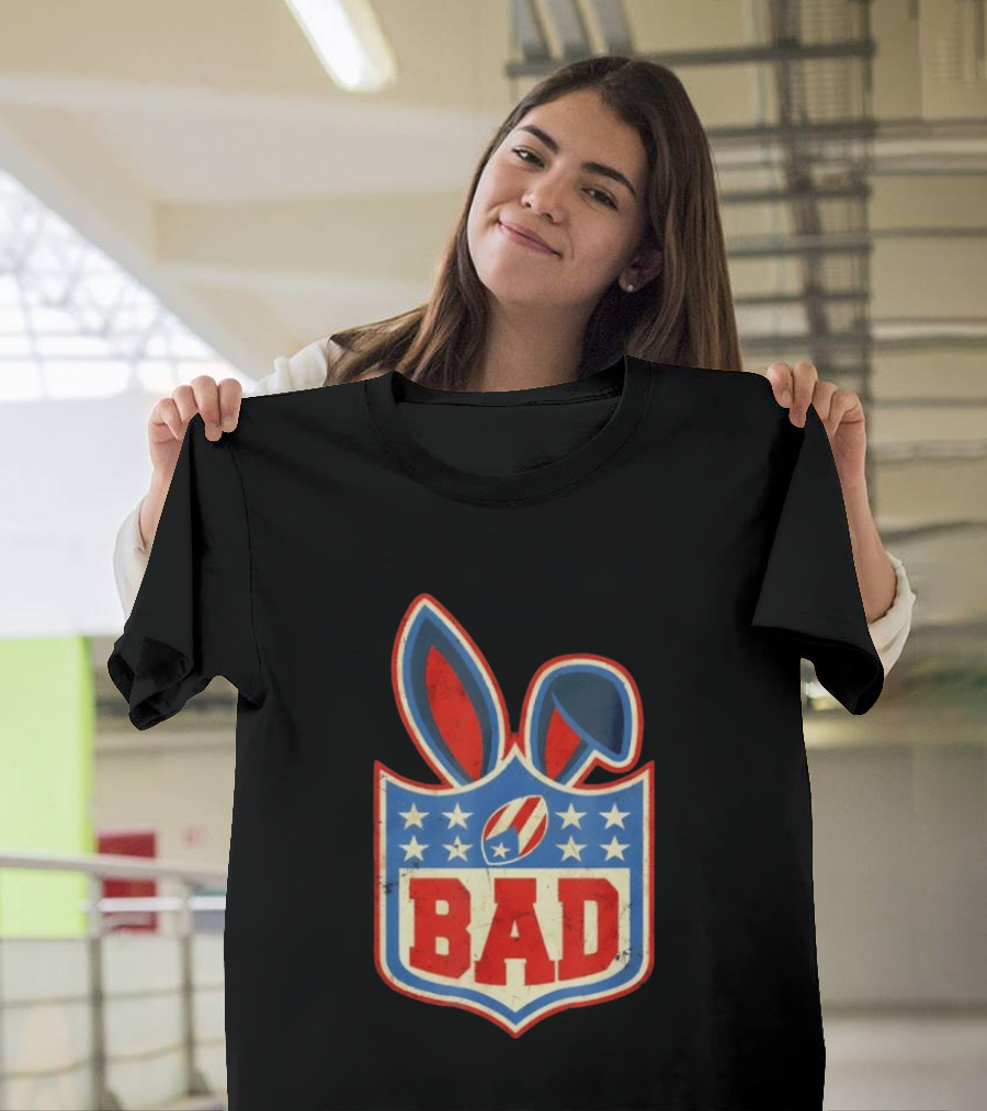 BAD Bunny Football Old School NFL Shield T-Shirt
