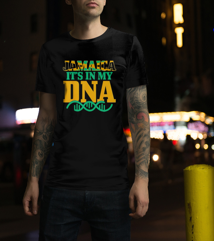 Jamaica It's In My DNA Jamaican Flag Pride Heritage T-Shirt