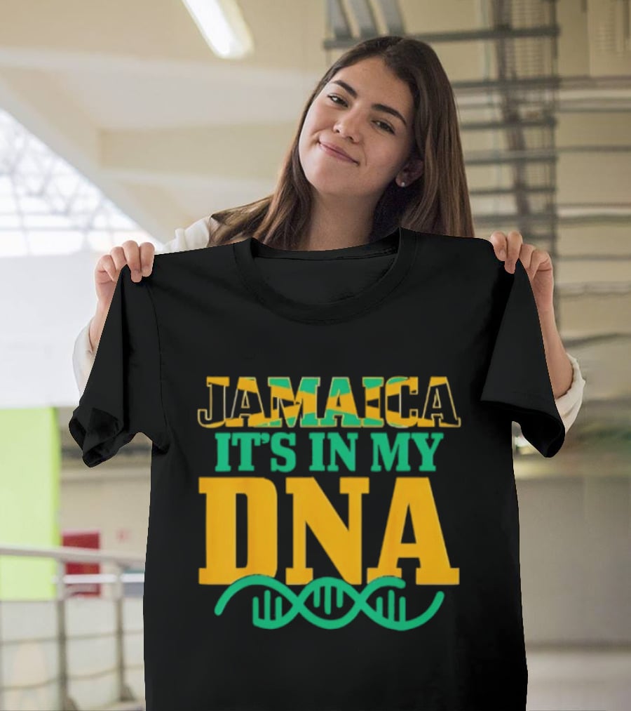 Jamaica It's In My DNA Jamaican Flag Pride Heritage T-Shirt