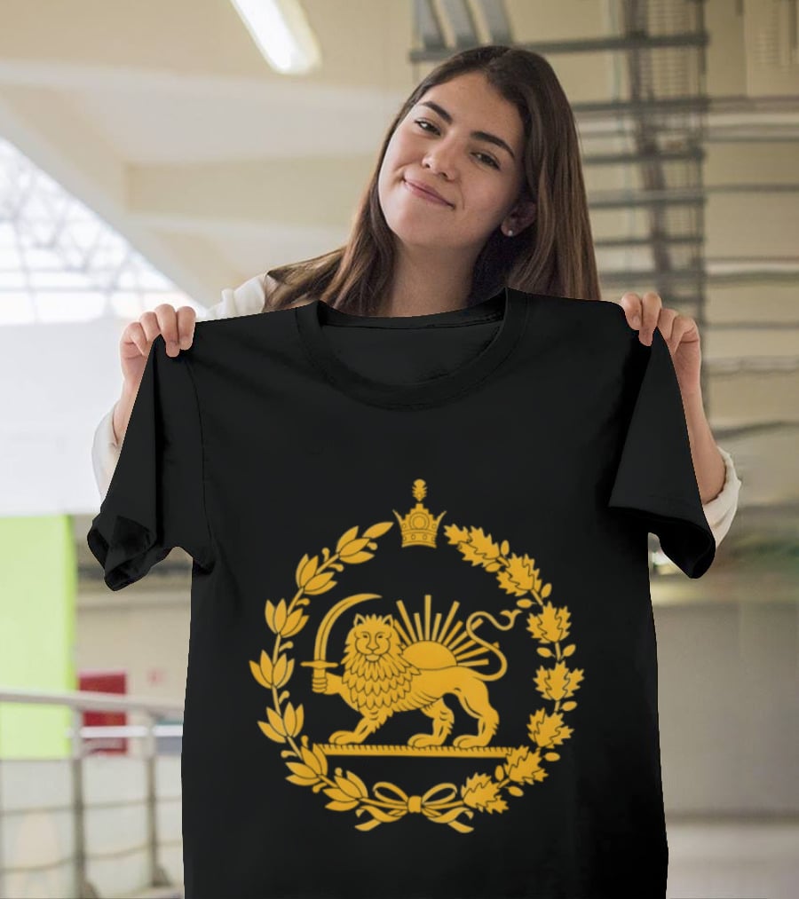 Lion And Sun Iran Persian Flag Shir O Khorshid Symbol Heritage T-Shirt