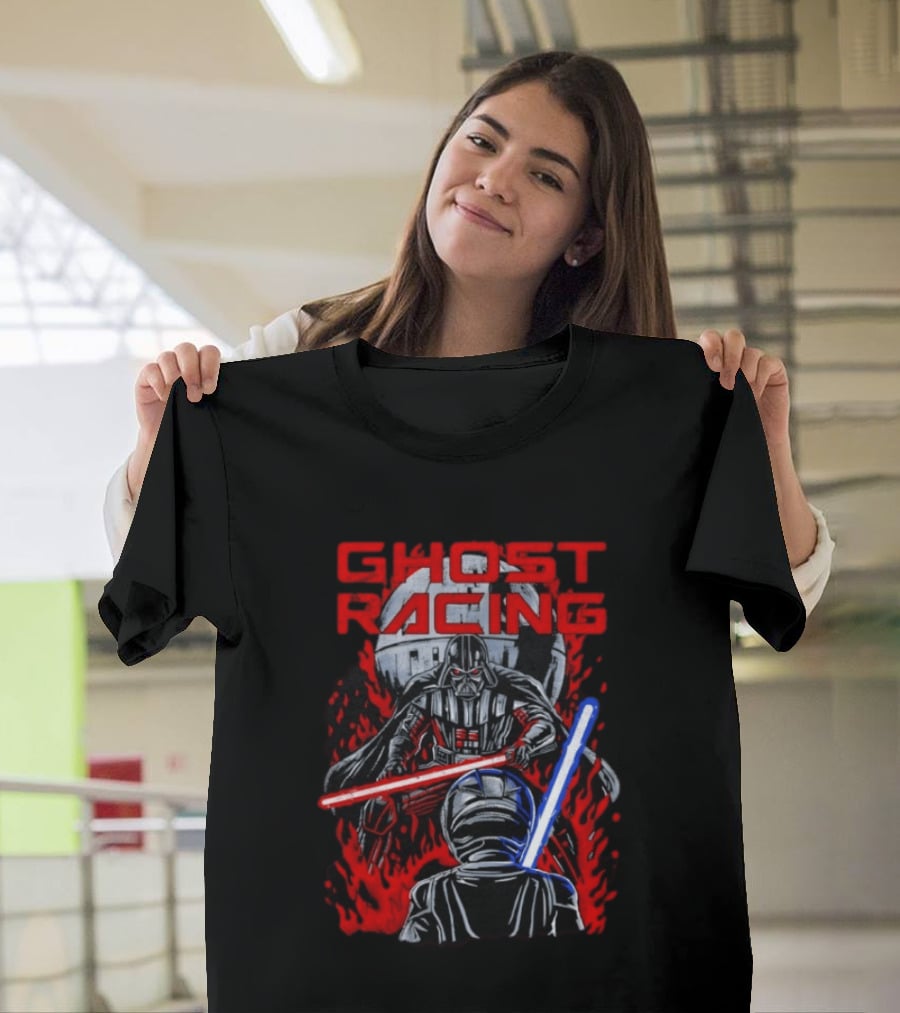 Ghost Racing Darth Vader Lightsaber Duel Scene T-Shirt