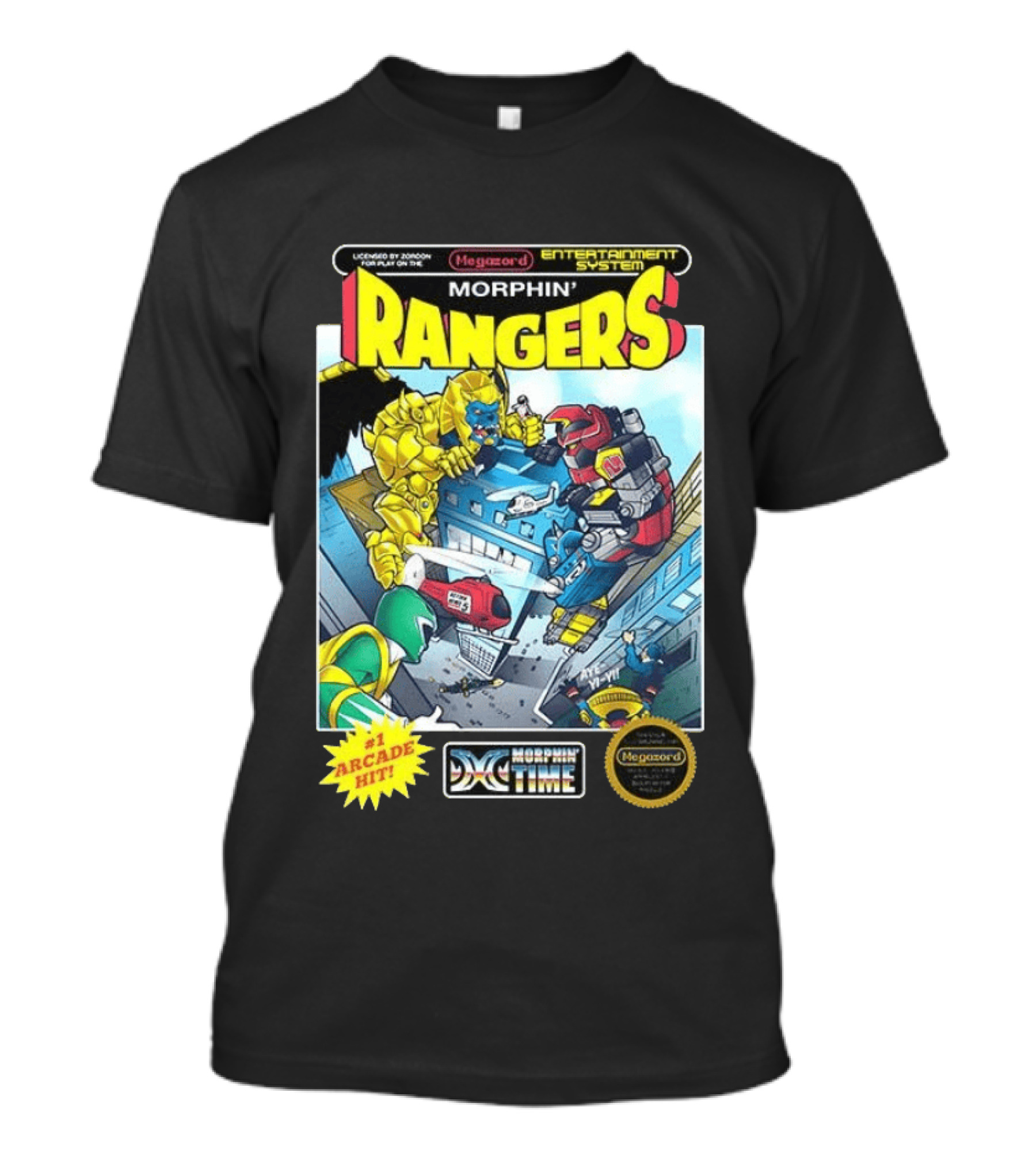 Morphin Rangers Megazord Vs Goldar Arcade Hit T-Shirt