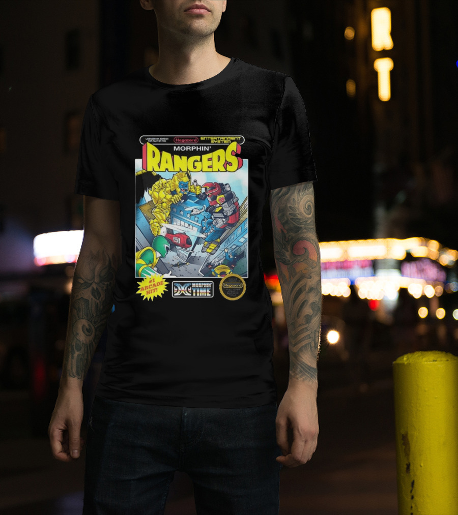 Morphin Rangers Megazord Vs Goldar Arcade Hit T-Shirt