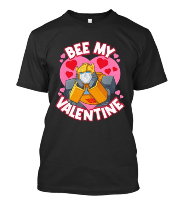 BEE MY VALENTINE Transformers Bumblebee Valentine's Day Hearts T-Shirt
