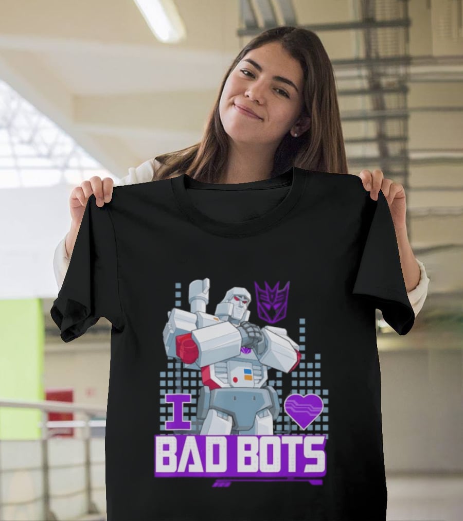 Transformers Valentine's Day Megatron I Love Bad Bots Decepticon T-Shirt