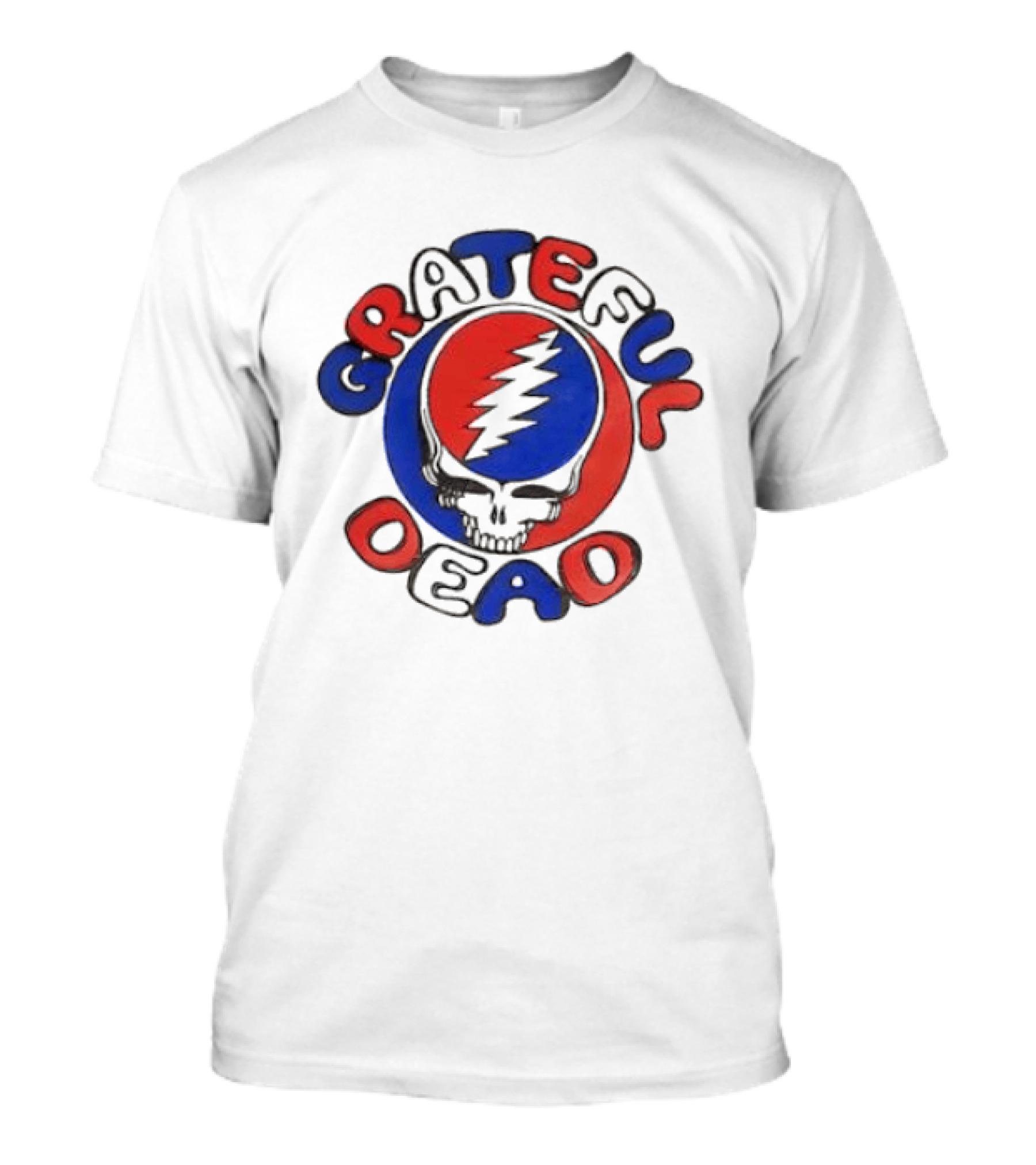 Grateful Dead Steal Your Face Skull Red Blue Bolt T-Shirt