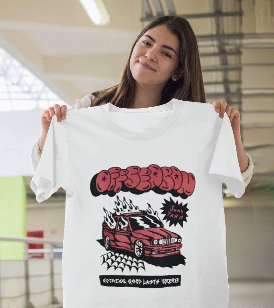 Offseason Junk Yard Nothing Good Lasts Forever Retro Car T-Shirt