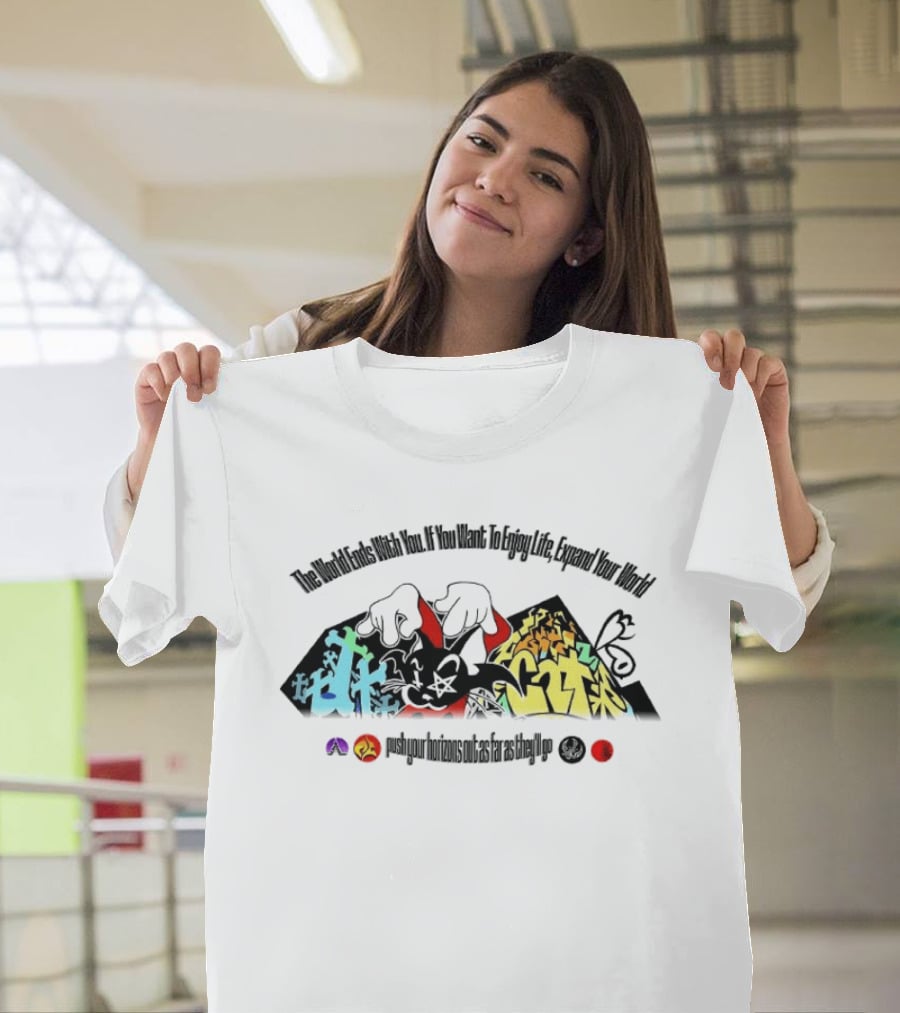 The World Ends With You Enjoy Life Expand Your World Colorful Graffiti T-Shirt