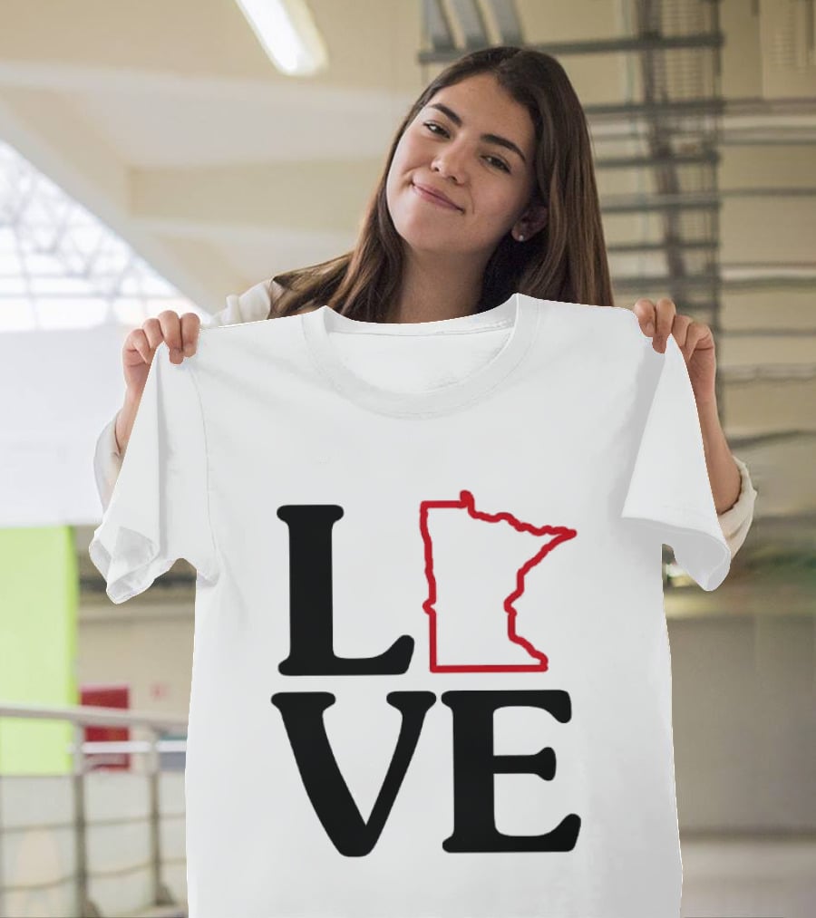 Love Minnesota State Map T-Shirt