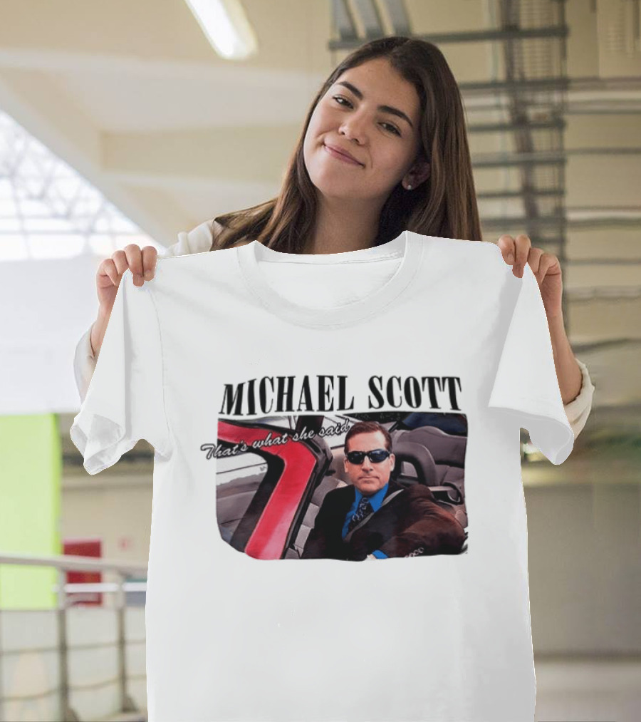 Michael Scott That's What She Said Sunglasses Car Scene T-Shirt