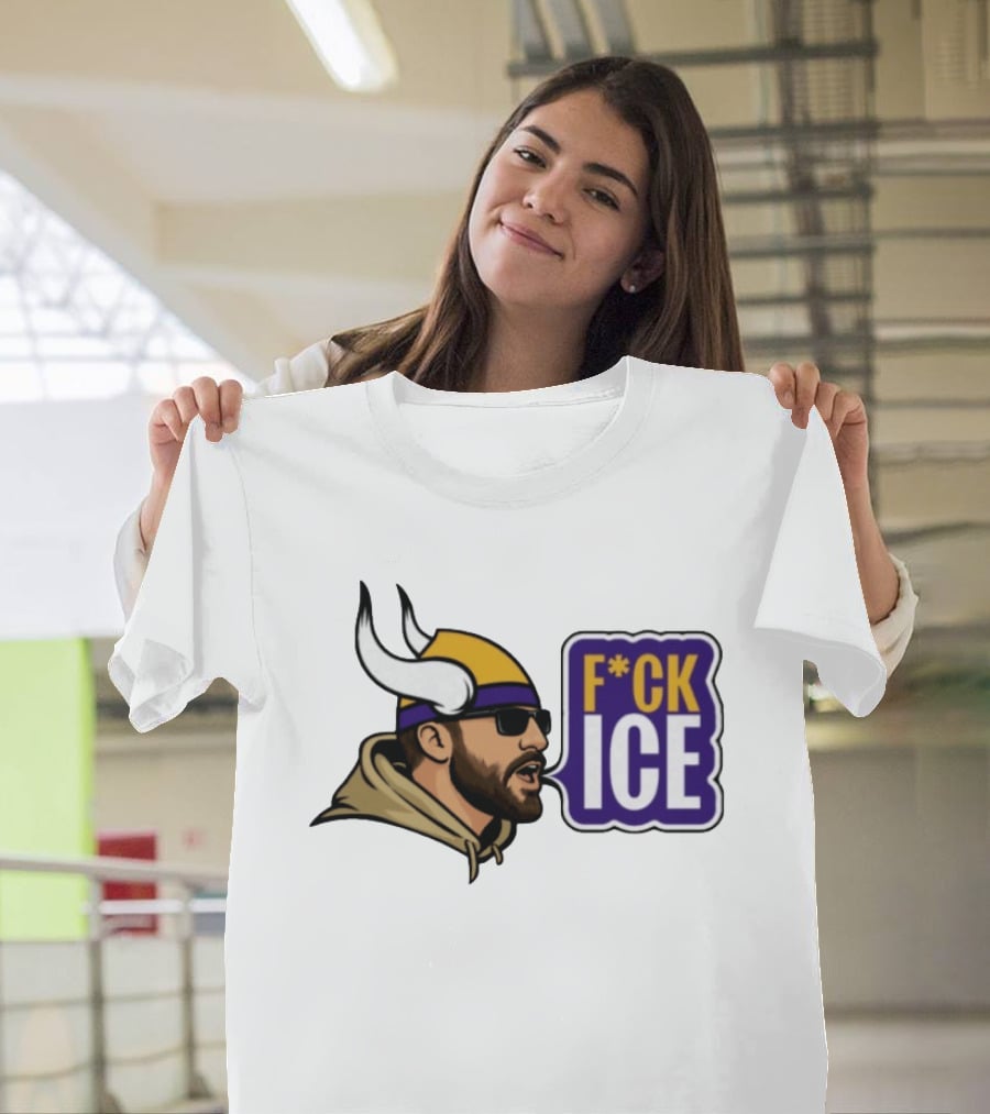 F*CK ICE Viking Horn Helmet Sunglasses T-Shirt