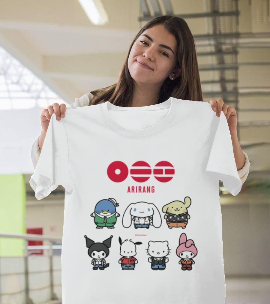BTS Sanrio Collaboration Arirang Characters Collection Cute Cartoons T-Shirt