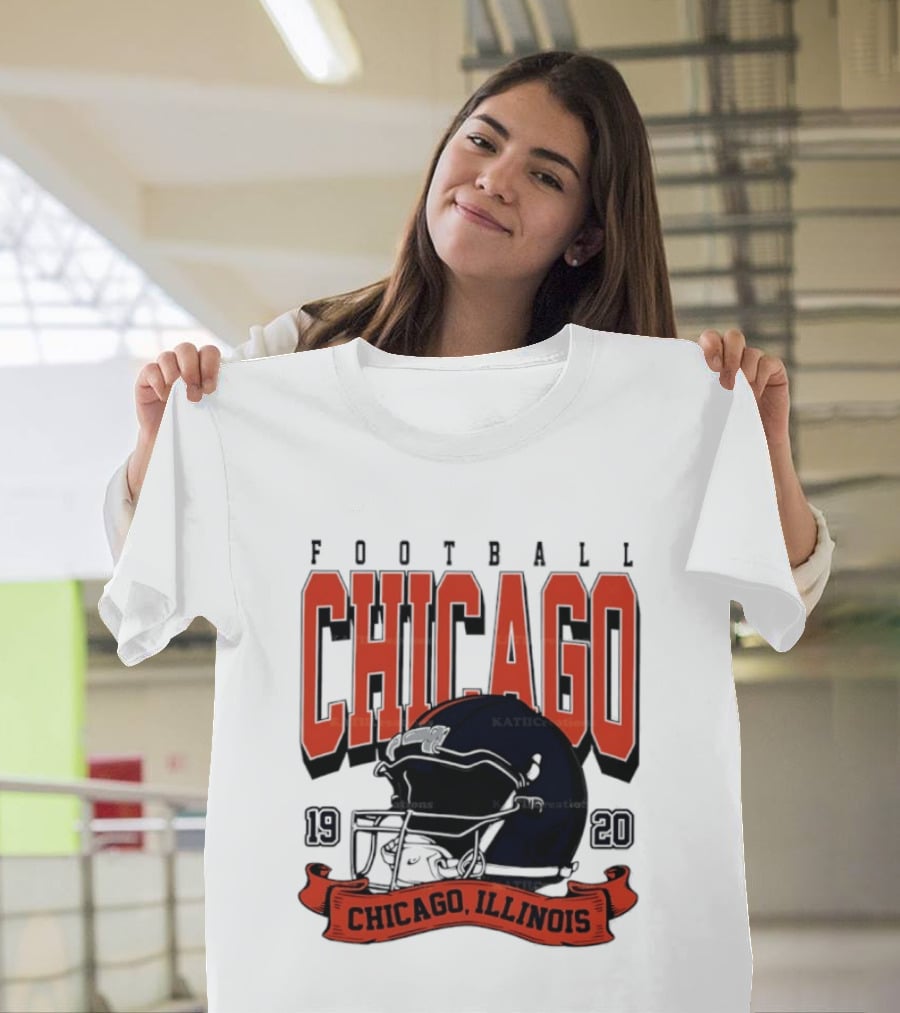 Chicago Football Helmet 1920 Illinois Sports Team T-Shirt