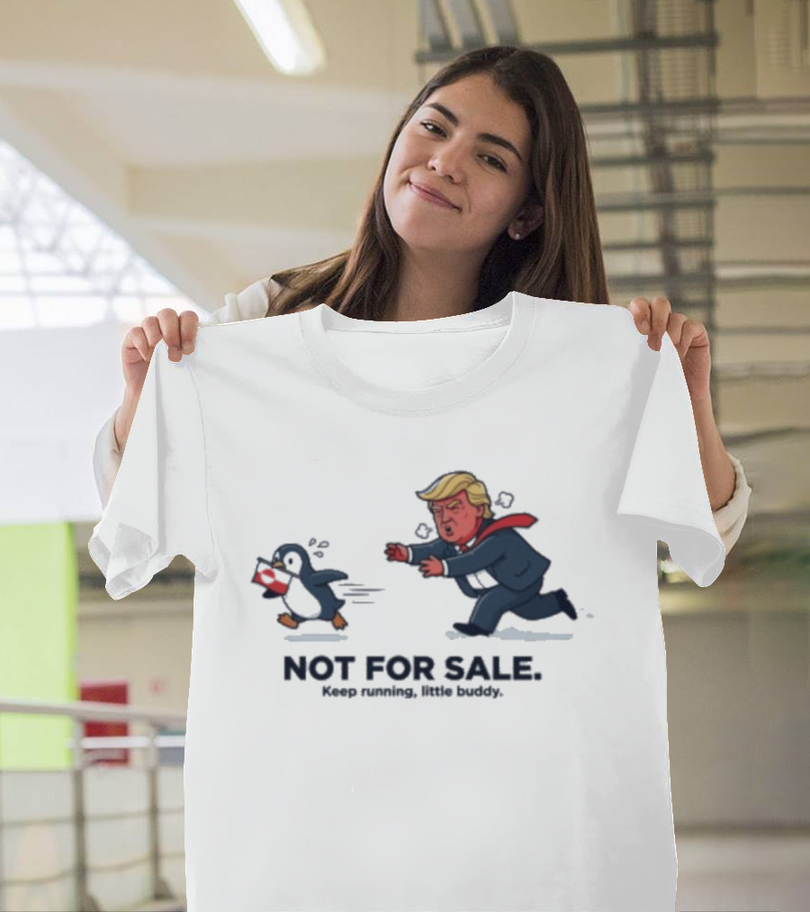 Nihilist Greenland Anti Trump Penguin Meme Not For Sale Keep Running T-Shirt