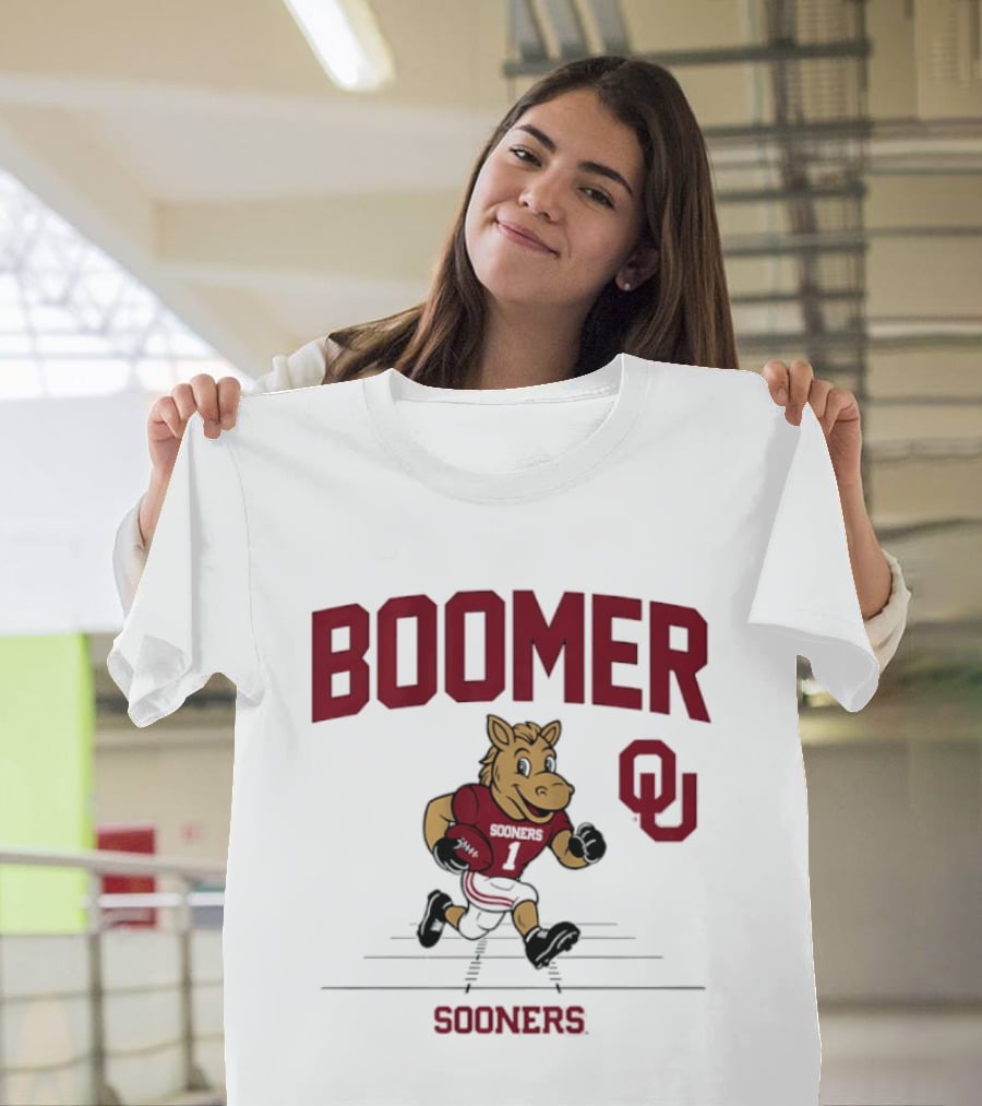Boomer Oklahoma Sooners Football OU Gridiron T-Shirt