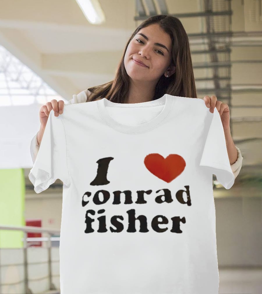 I Love Conrad Fisher Red Heart Trending Search T-Shirt