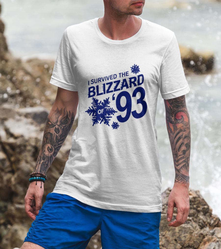 I Survived The Blizzard '93 Snowflake T-Shirt