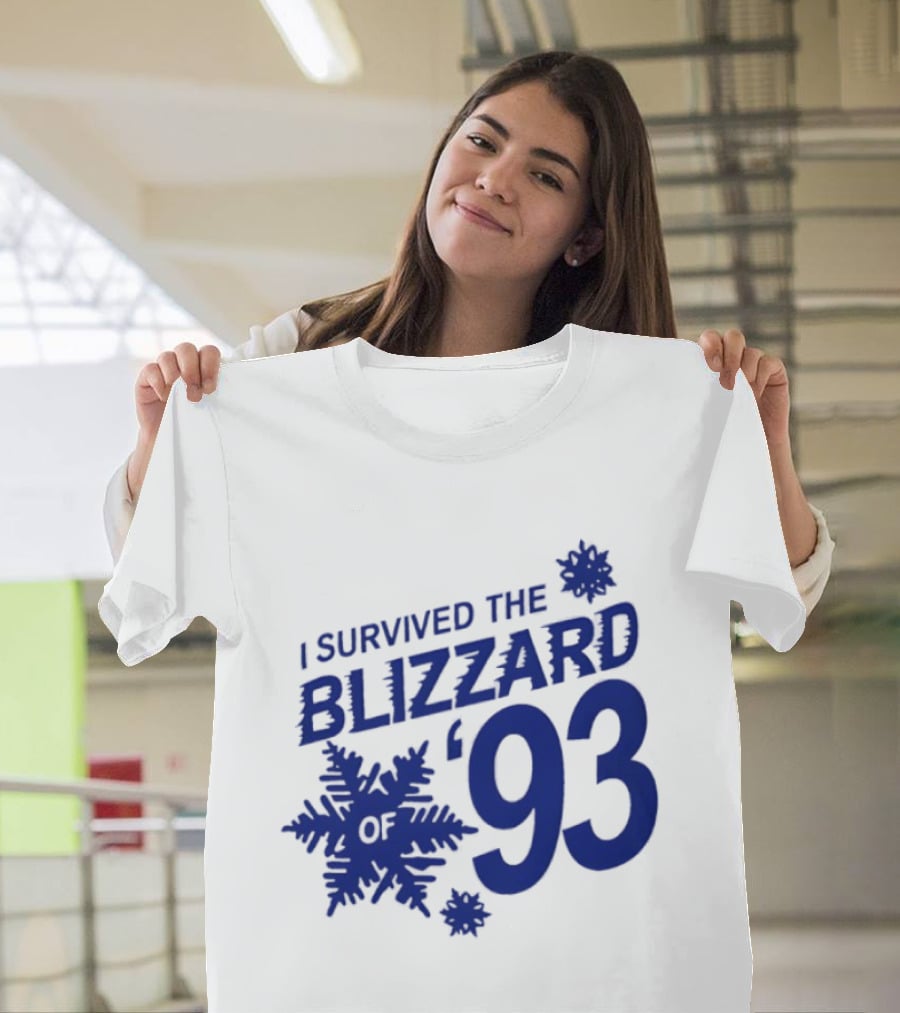 I Survived The Blizzard '93 Snowflake T-Shirt