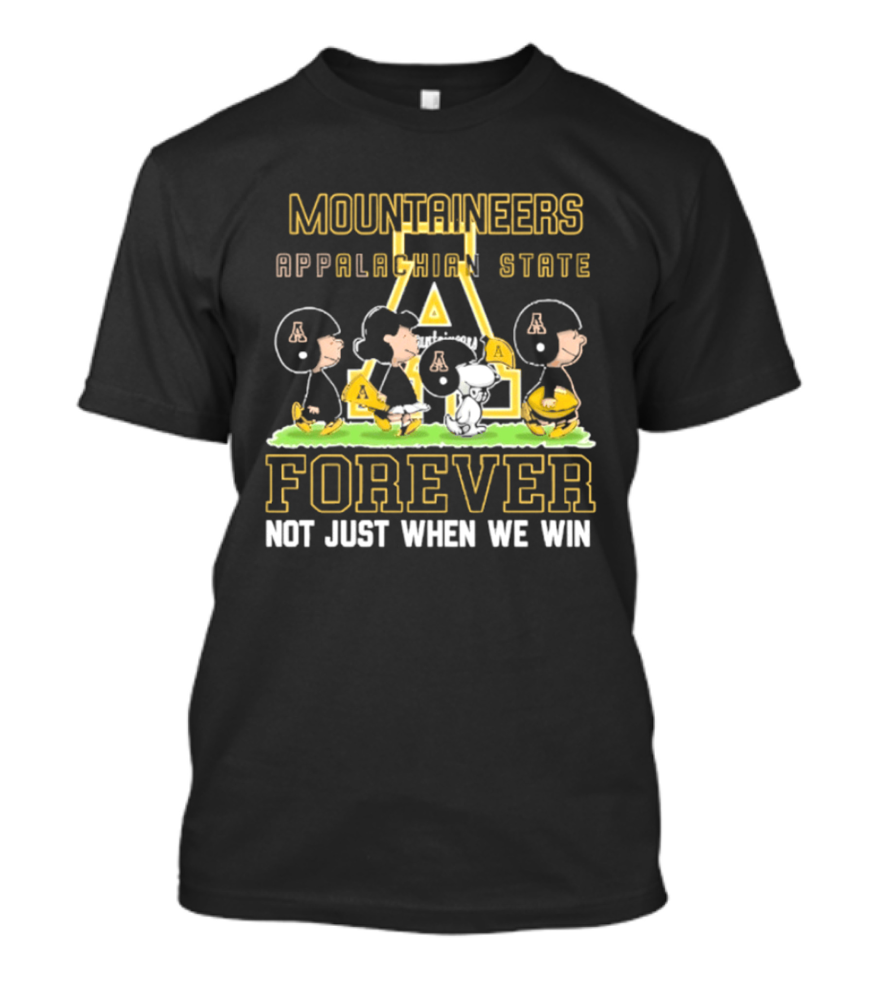 Appalachian State Mountaineers Peanuts Forever Not Just When We Win T-Shirt
