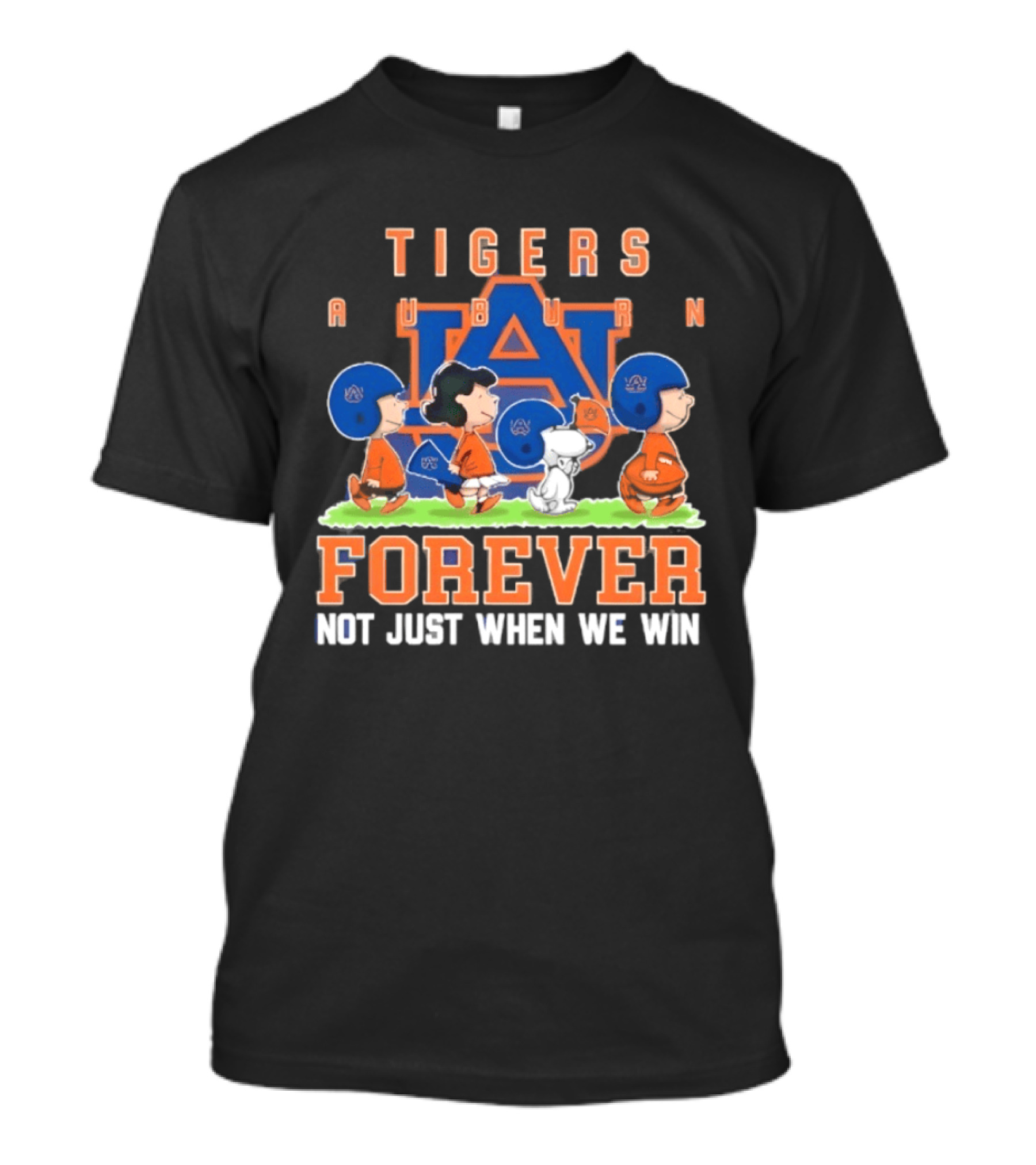 Auburn Tigers Peanuts Characters Forever Not Just When We Win T-Shirt