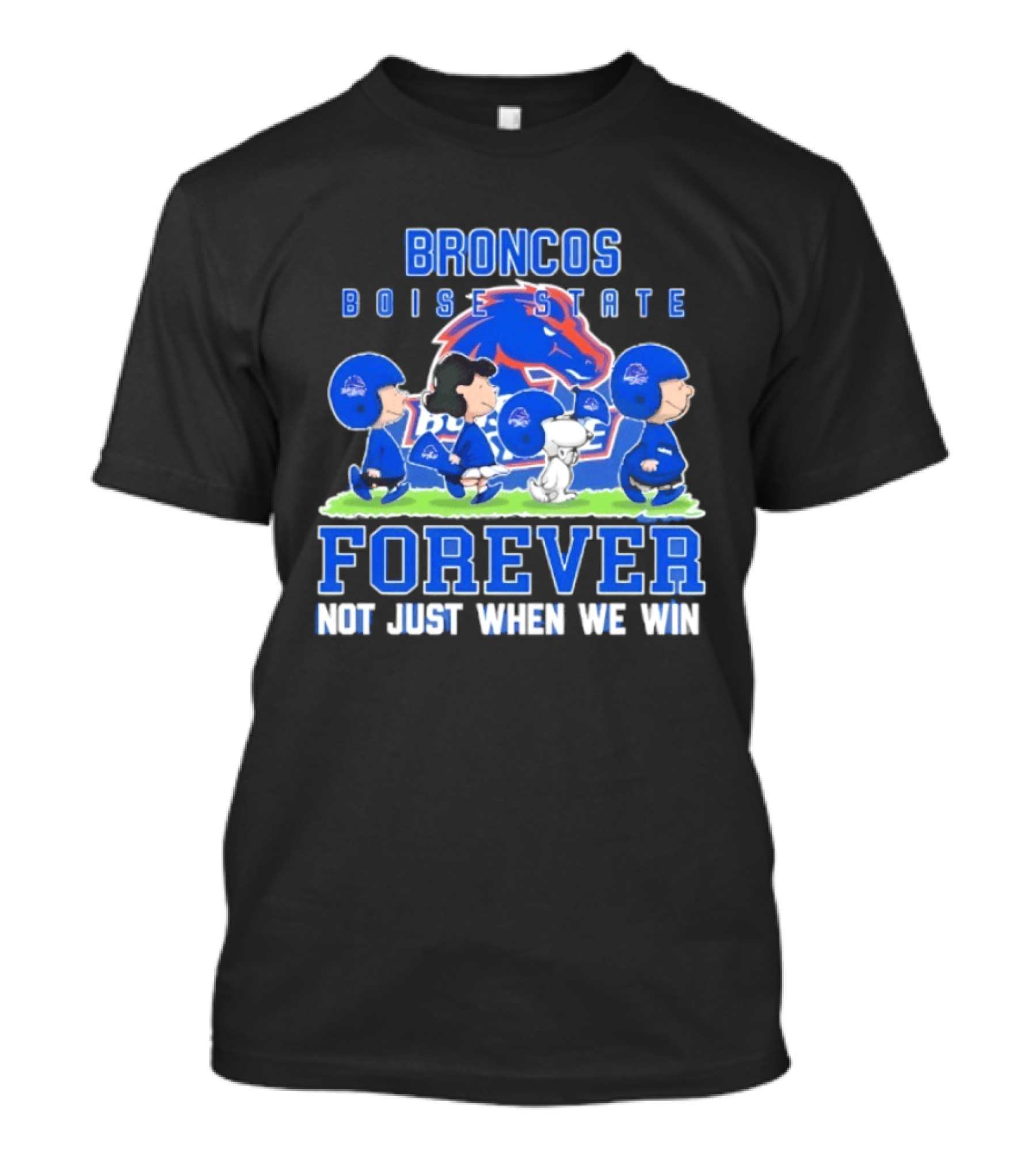 Boise State Broncos Peanuts Characters Loyalty Forever Winning T-Shirt