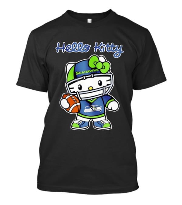 Hello Kitty Seahawks Football Collaboration T-Shirt