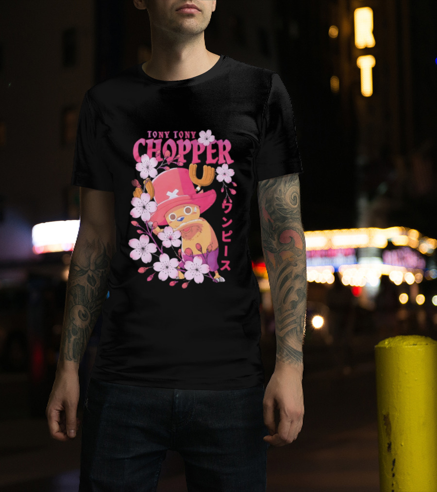 One Piece Tony Tony Chopper Sakura Blossom T-Shirt