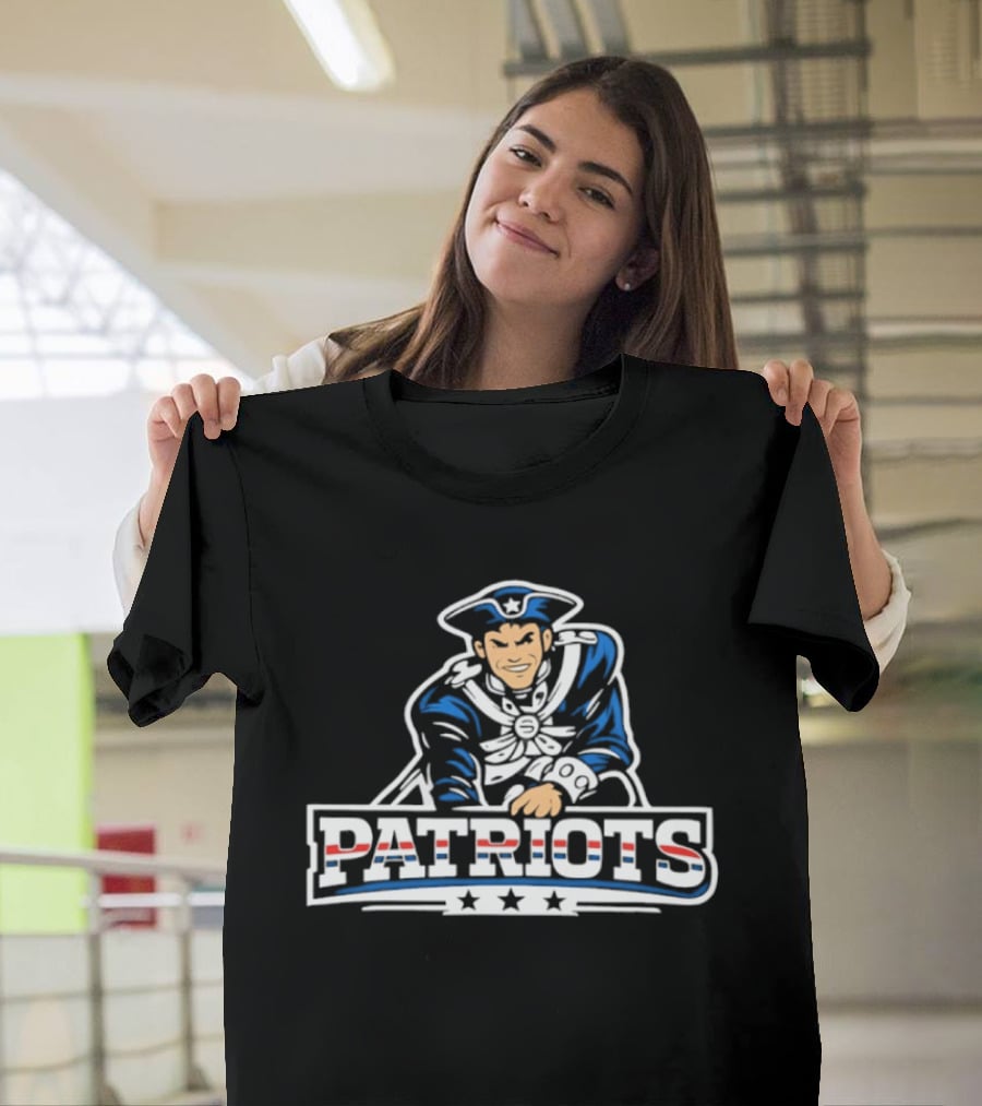 Patriots Game Day Classic Blue Revolutionary Soldier Motif T-Shirt