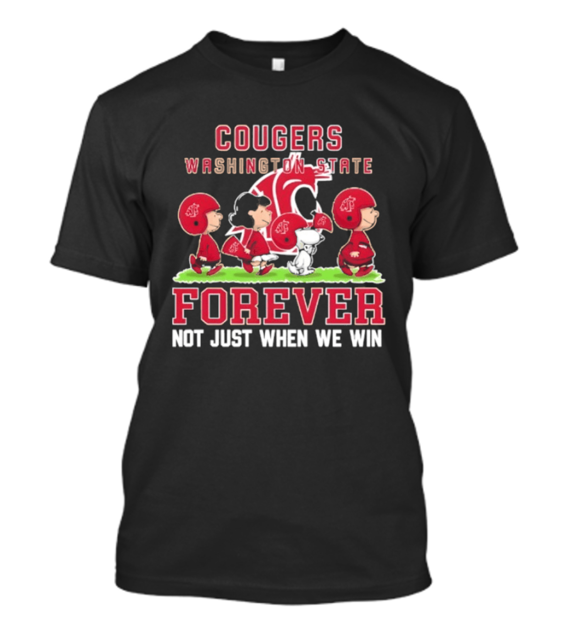 Washington State Cougars Peanuts Forever Not Just When We Win T-Shirt