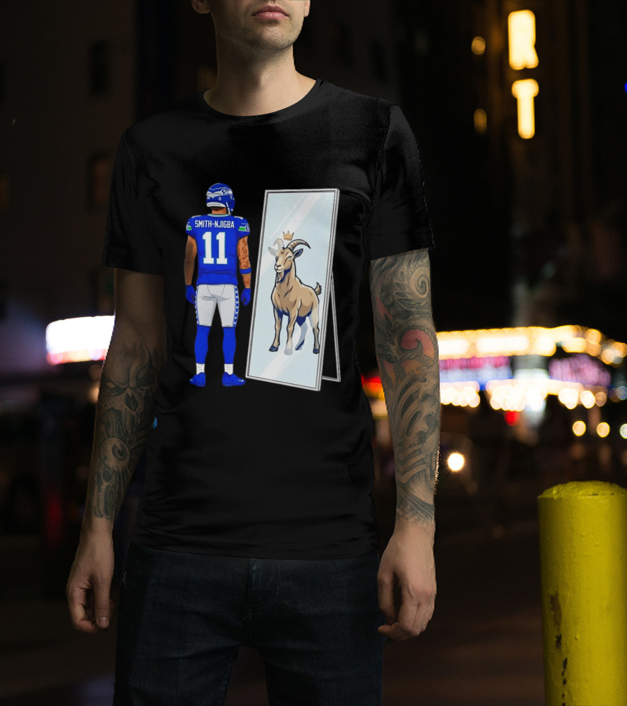 Jaxon Smith Njigba Seattle Seahawks Mirror Goat Football T-Shirt