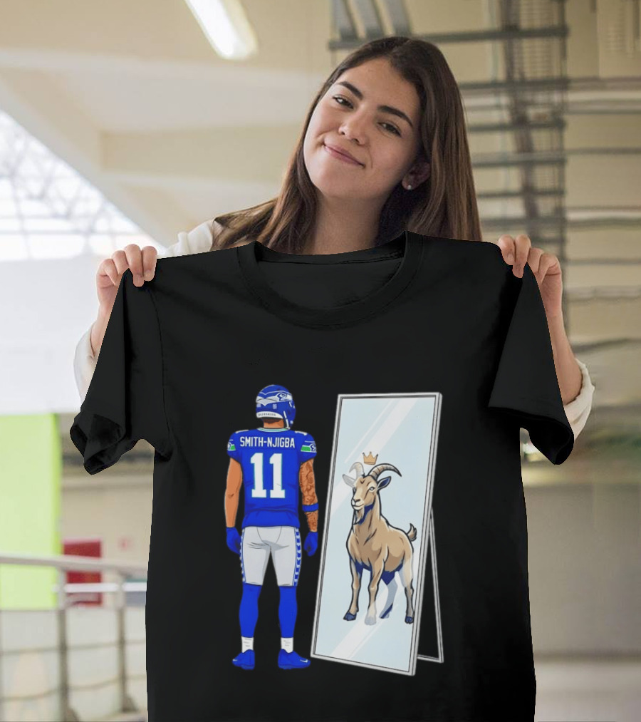 Jaxon Smith Njigba Seattle Seahawks Mirror Goat Football T-Shirt