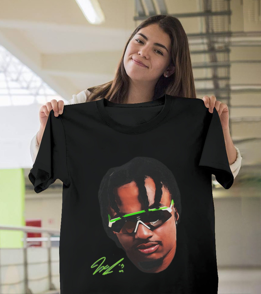 JSN Jaxon Smith Njigba Big Face Seattle Seahawks Football Sunglasses T-Shirt