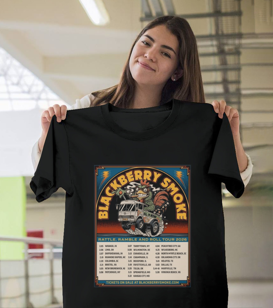 Blackberry Smoke Rattle Ramble And Roll Tour 2026 All Or Nothin Truck Dates T-Shirt