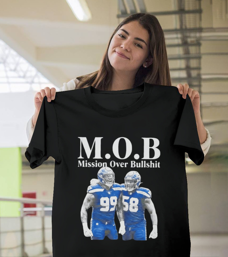 M.O.B Mission Over Bullshit Leonard Williams Derick Hall Seattle Seahawks Defense Football T-Shirt