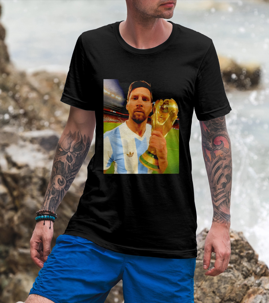 Argentina World Cup Messi Trophy Victory T-Shirt