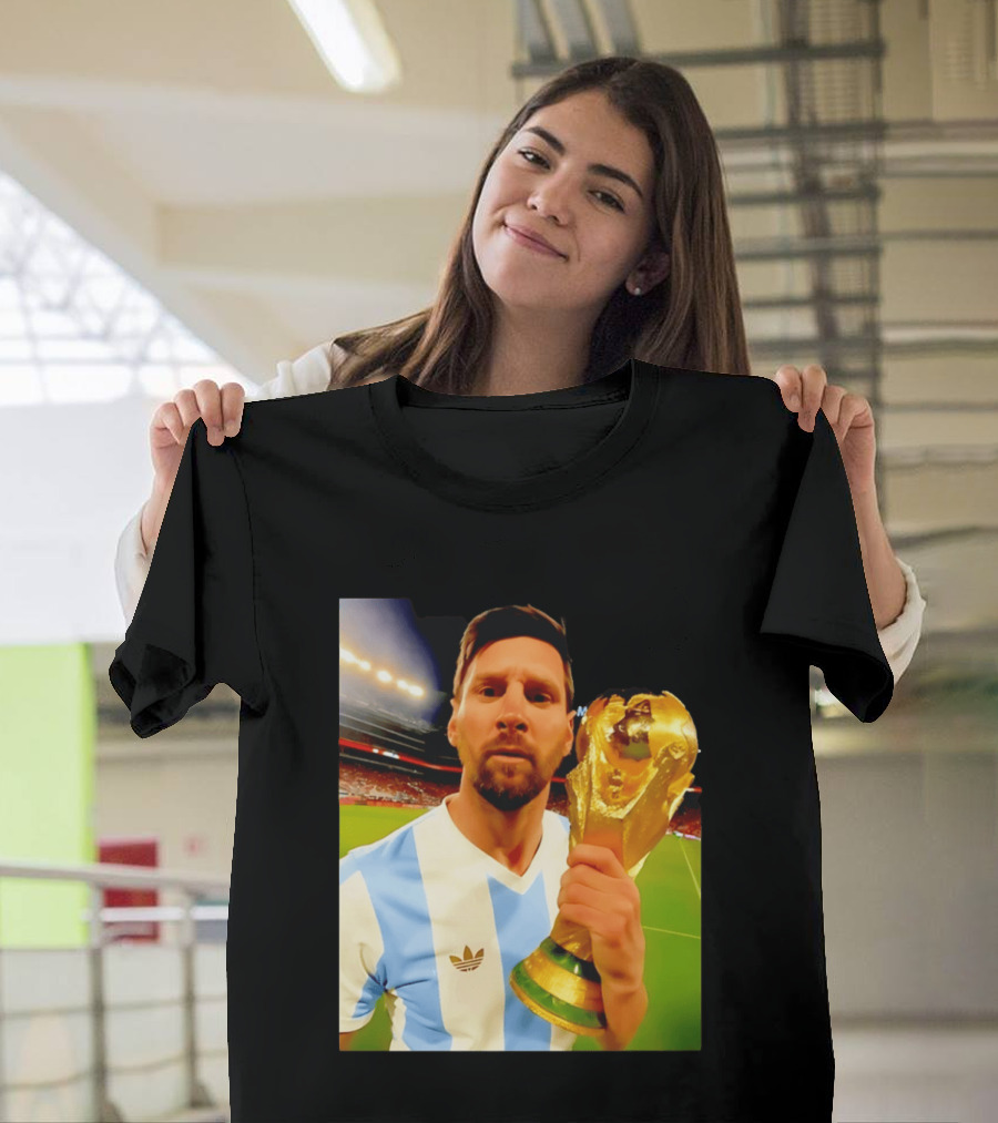 Argentina World Cup Messi Trophy Victory T-Shirt