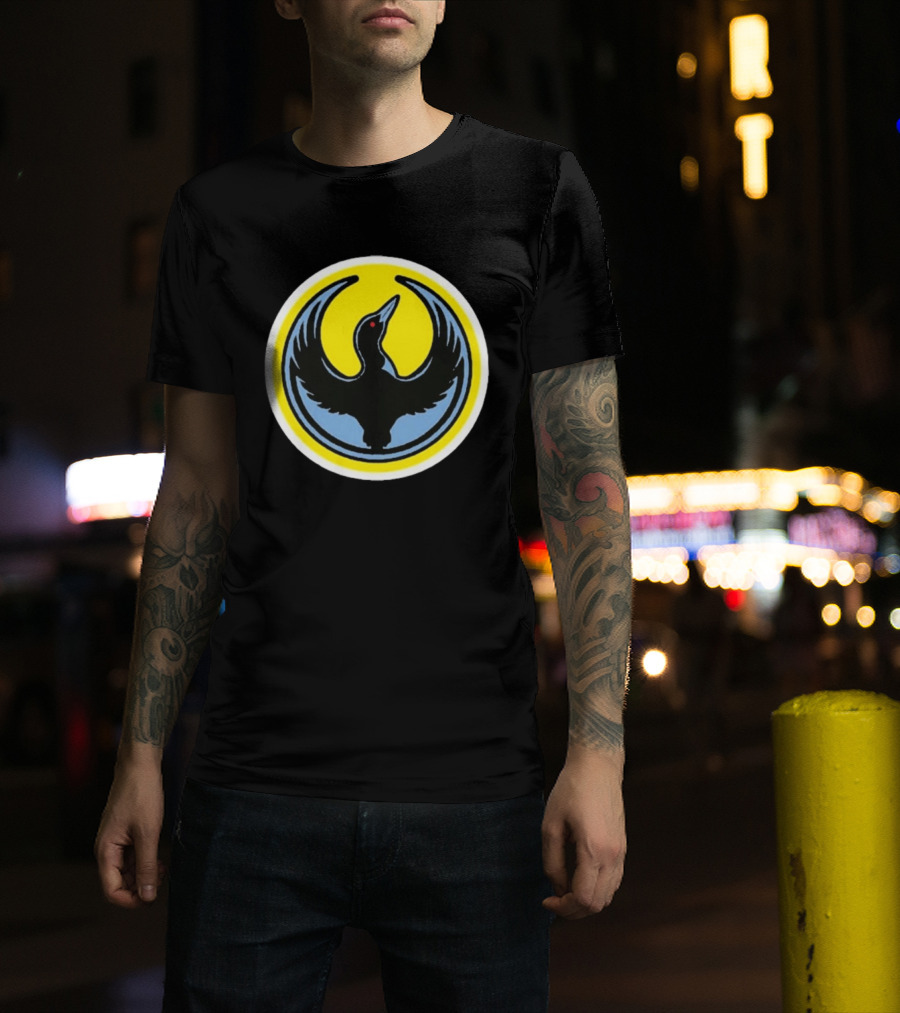 Minnesota Rebel Alliance Loon Symbol Yellow Circle T-Shirt