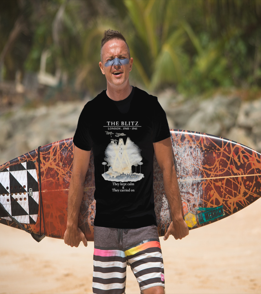 The Blitz London 1940 1941 Keep Calm Carry On World War II History T-Shirt