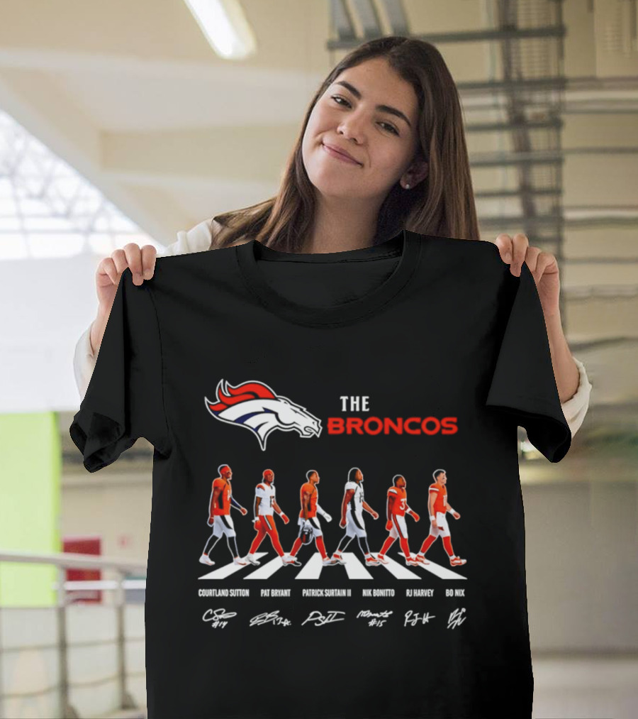 Denver Broncos Walk Of Fame Signatures 2026 NFL Legends T-Shirt
