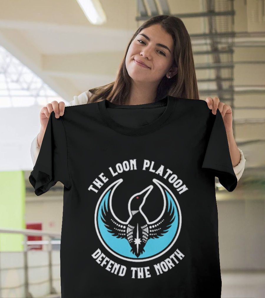 The Loon Platoon Defend The North Loon Bird Crest Rebel Alliance T-Shirt