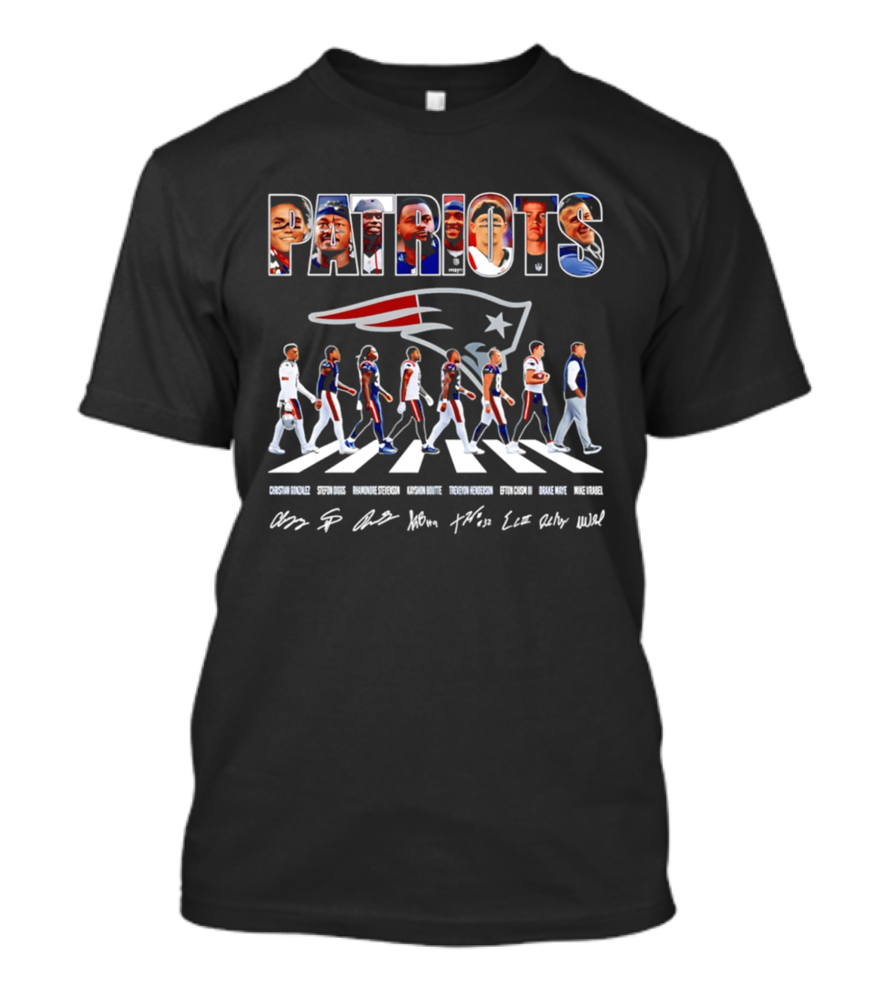 New England Patriots Abbey Road Signatures 2026 T-Shirt