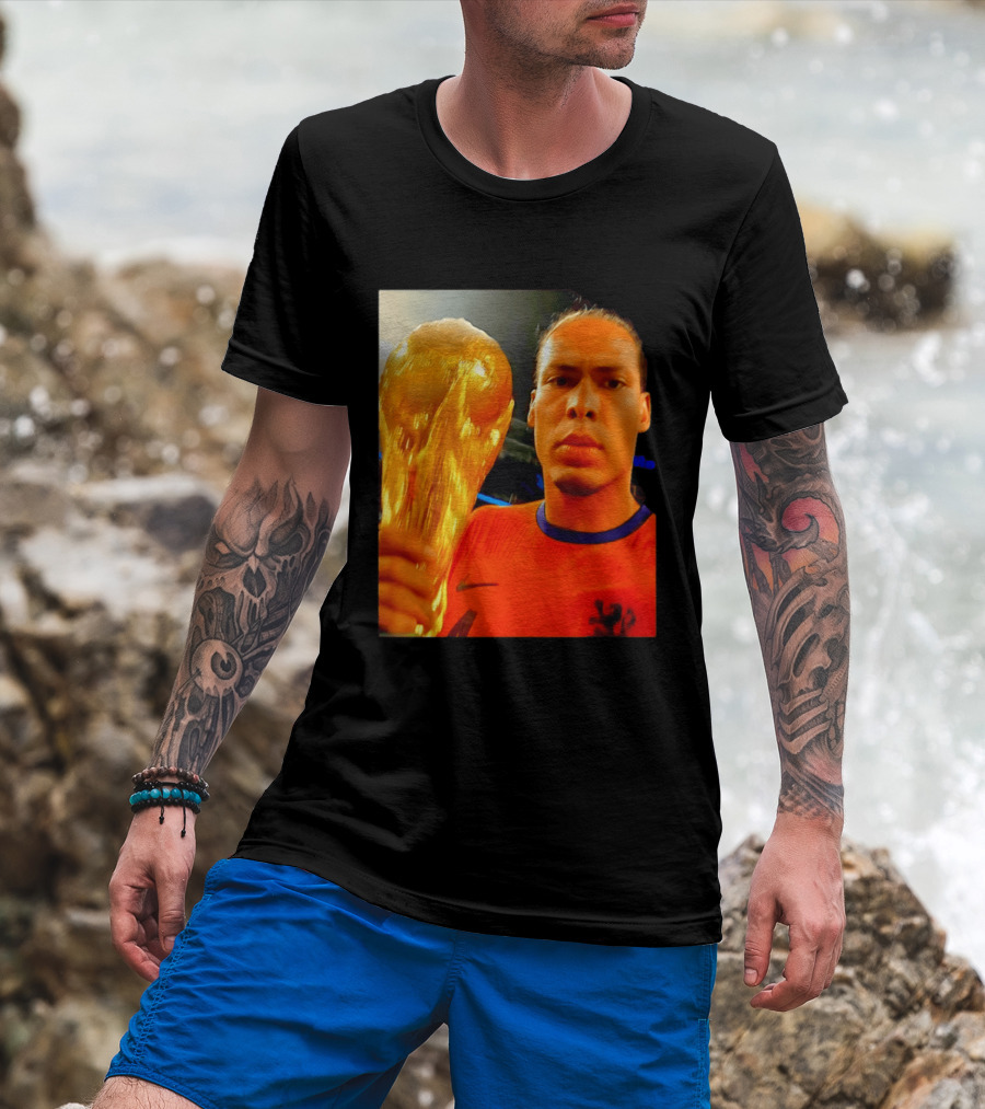 Virgil Van Liverpool Netherlands Trophy Celebration T-Shirt