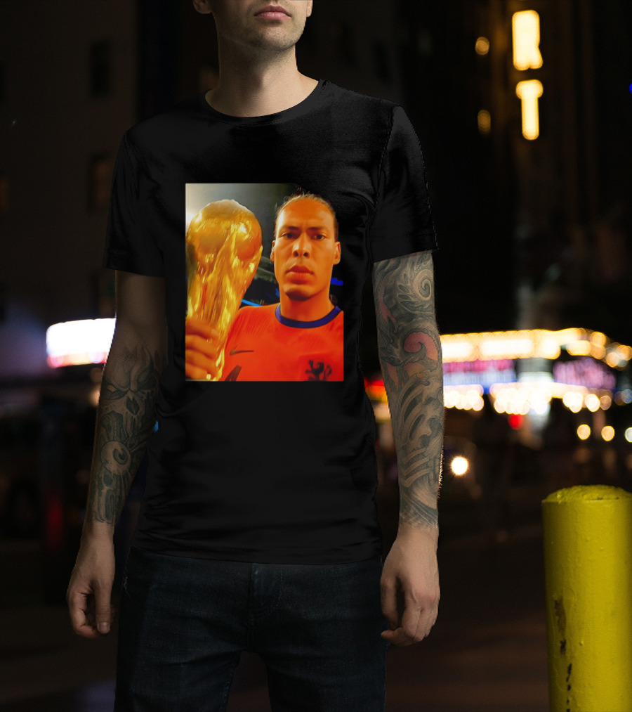 Virgil Van Liverpool Netherlands Trophy Celebration T-Shirt