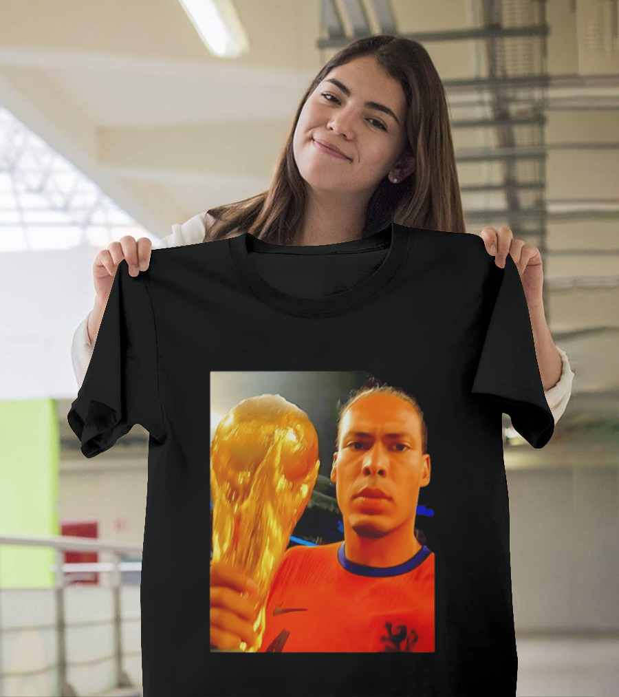 Virgil Van Liverpool Netherlands Trophy Celebration T-Shirt